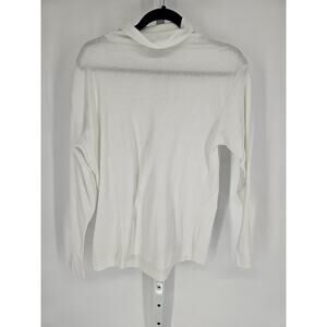 Bobbie Brooks Women's White Turtle Neck Long Sleeve Knitted Top Size L/G